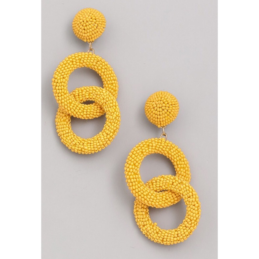 Beaded link earrings